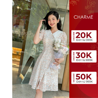 Váy hoa cổ sen thiết kế Charme 302016