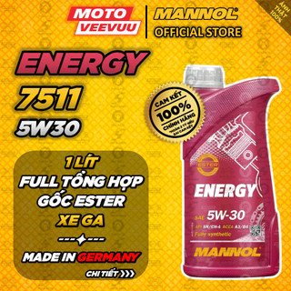 [MTVV] Nhớt Mannol 7511 Fully synthetic Ester SAE 5W30 ENERGY<END>