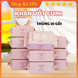 Combo 10 Gói Khăn Ướt Gumi 100 Tờ Chính Hãng - Không Chứa Cồn, Mềm Mại, Phù Hợp Cho Mẹ Và Bé