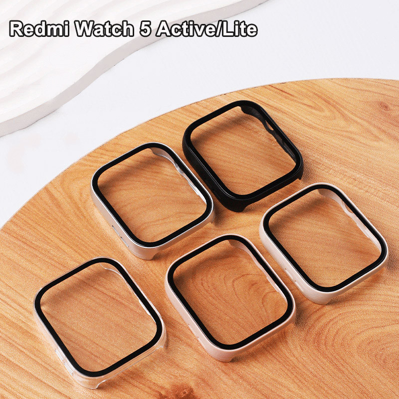 Kính Cường Lực + Ốp Lưng Cho Xiaomi Redmi Watch 5 Hoạt Động Bảo Vệ Màn Hình PC Cứng Ốp Lưng Bảo Vệ C