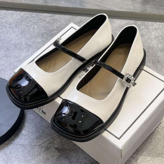 Giày mary jane - búp bê lolita  nữ đế 3cm bản cao cấp da mềm đính đá xinh xắn LuxyShoes LX149
