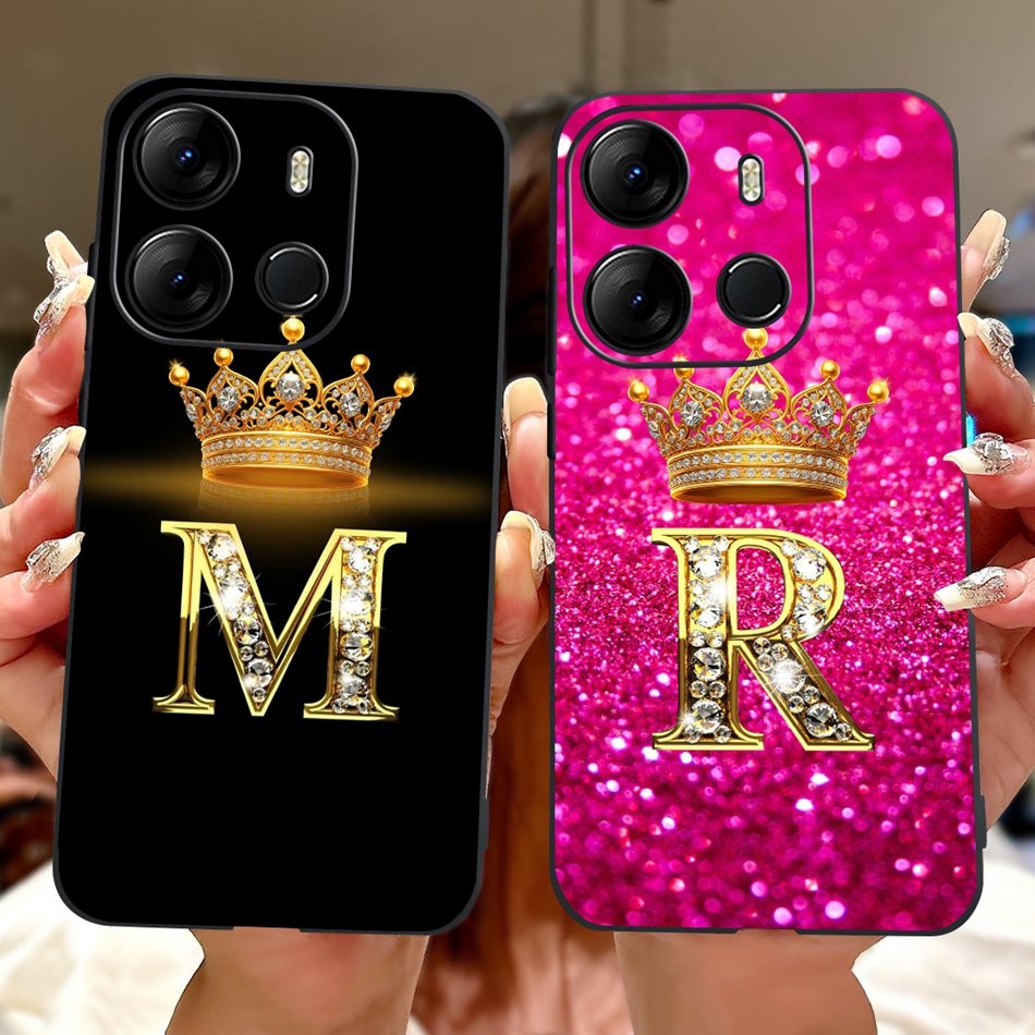 Tecno Pop 7 Pro Pop7 BF6 BF7 BF7h Thời Trang Ban Đầu Chữ Cặp Đôi Ốp Điện Thoại Tecno Pop 7 7Pro Vỏ T