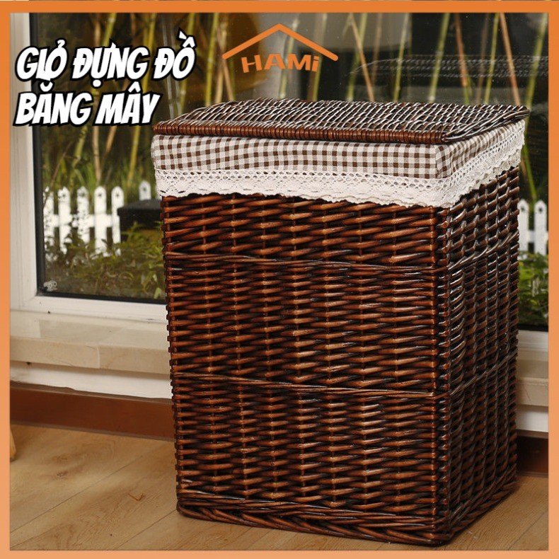 Giỏ đựng mây, Giỏ đựng quần áo bẩn mây, Giỏ đựng đồ chơi mây