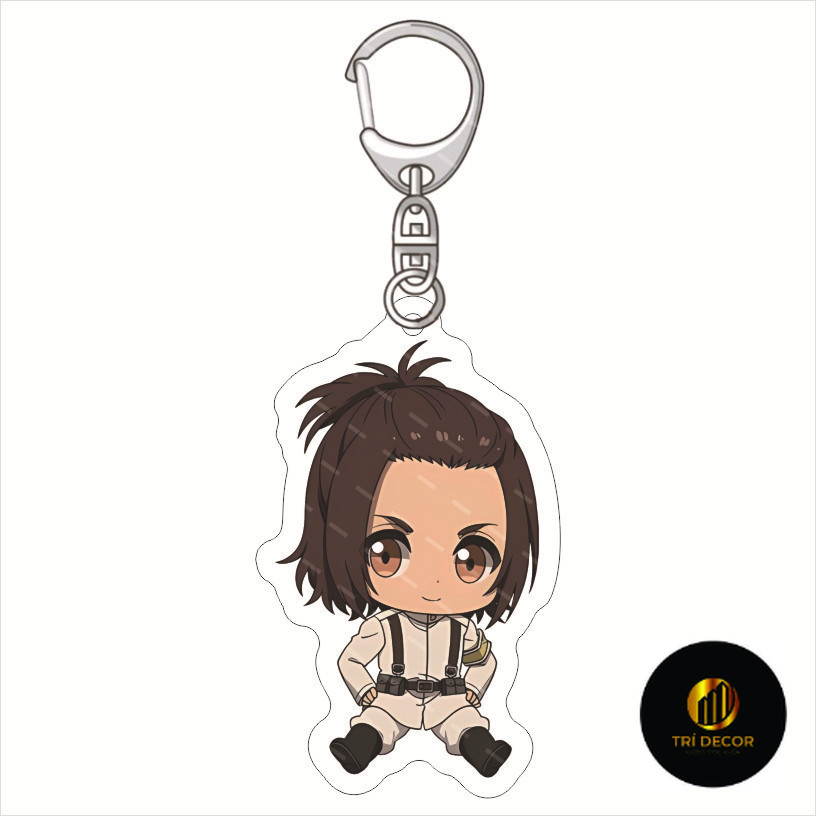 Móc Khoá, Mô Hình Standee Eren Jaeger Mikasa Ackerman Attack On Titan Trang Trí Bàn Học