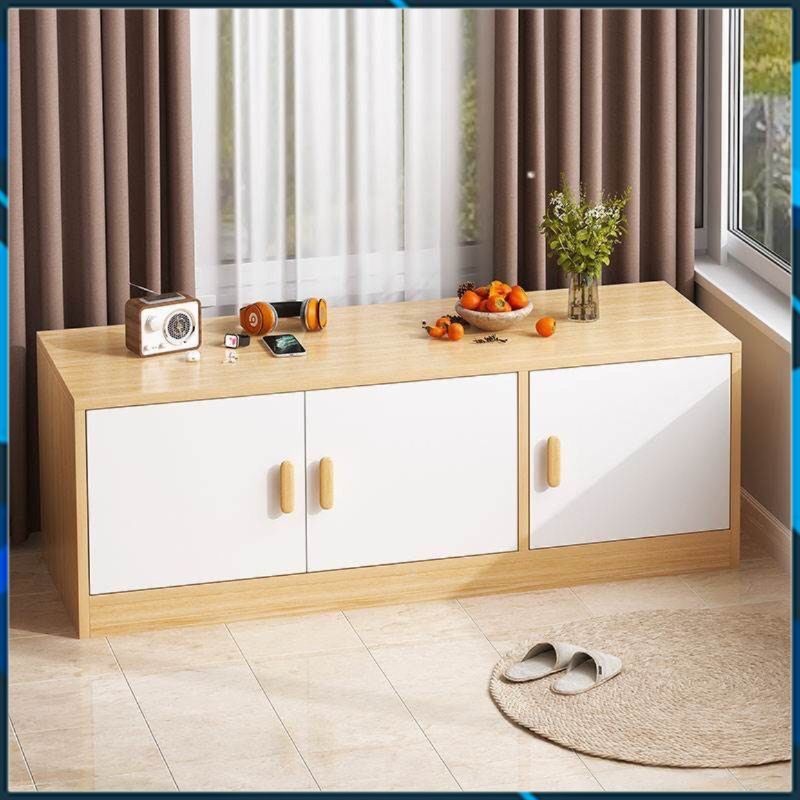 Kệ tivi, decor phòng ngủ, tủ đựng đồ, để sát cửa sổ thiết kế 3 cánh trắng 2 ngăn tủ chứa đa năng - 6
