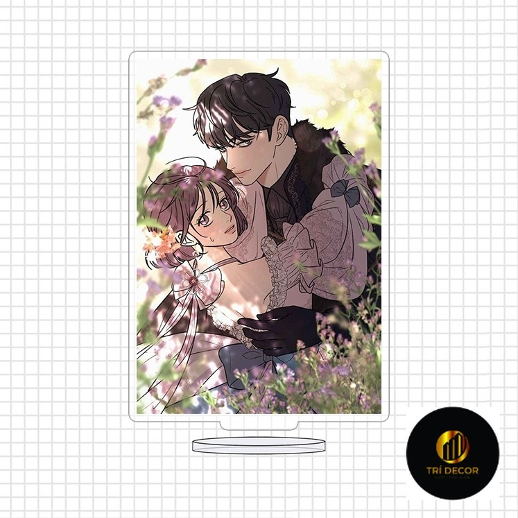 Mô hình Standee CHIẾN LƯỢC TÌNH YÊU TRONG SÁNG manhwa chibi tượng acrylic mica trong trang trí độc đ