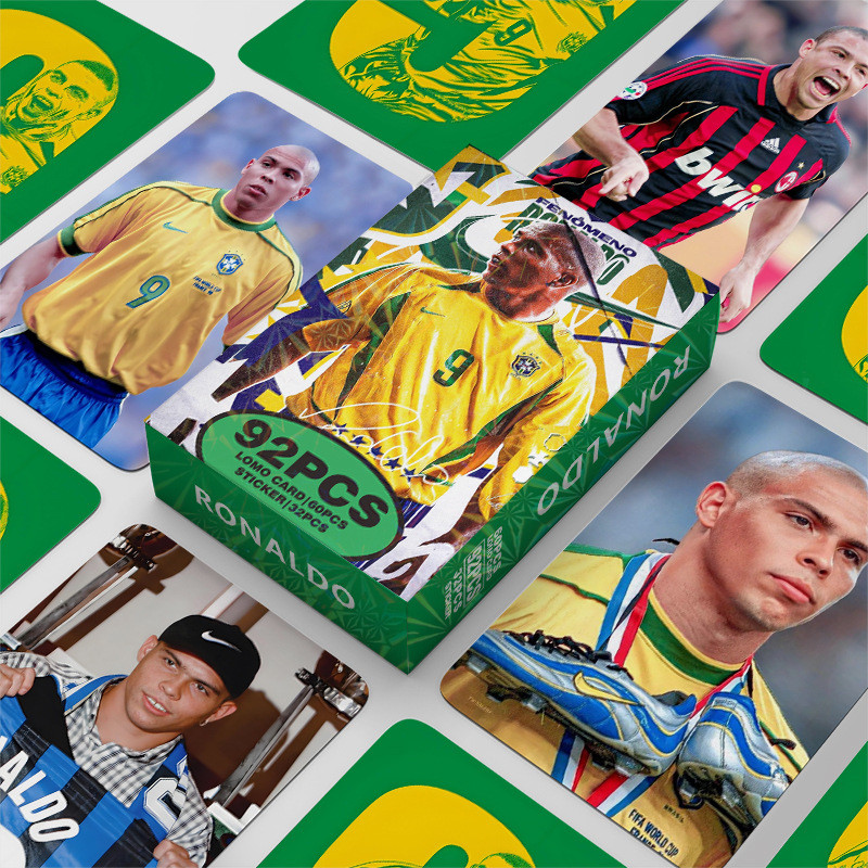 92 Cái / hộp Siêu Sao Bóng Đá Ronaldo Luiz Nazario De Lima Photocards Ronaldo LOMO Thẻ Bộ Sưu Tập Th