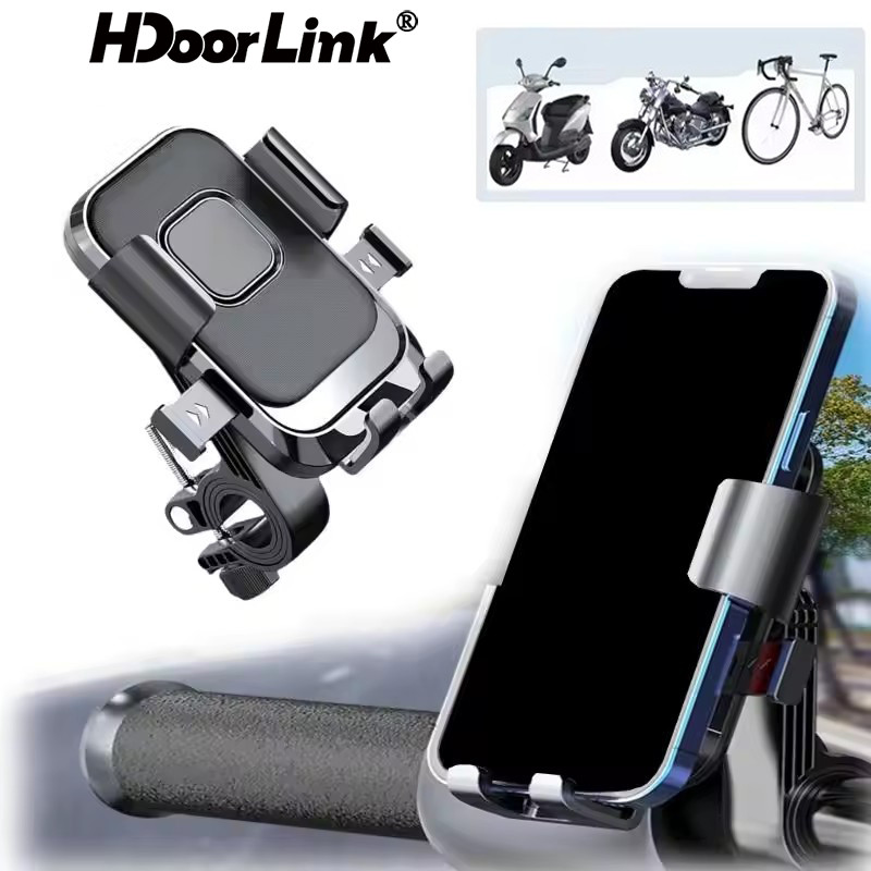 Giá đỡ điện thoại xe máy HdoorLink 360° Giá đỡ điều hướng điện thoại xoay được để đi xe chống sốc ch