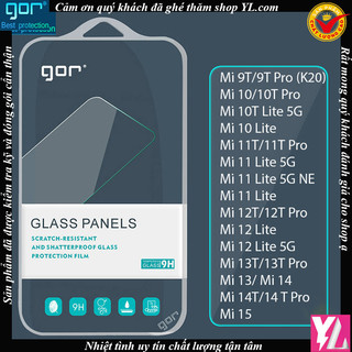  Kính Cường Lực Gor Xiaomi Mi 17 15 14 13 K60 K70 K80 K90... F7 M7 CHÍNH HÃNG GOR Trong Suốt Không viền đen 9H Vát 2.5D 
