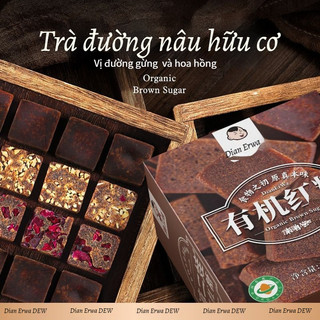  Trà hoa hồng đường nâu hữu cơ Vân Nam nguyên chất bổ huyết điều kinh tăng cường khí huyết đường nâu dinh dưỡng 