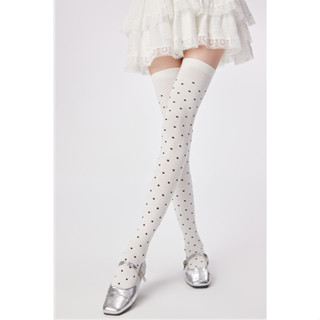 Nhật Bản chấm bi phong cách múa ba lê ngọt ngào Lolita JK áp lực cotton đầu gối cao tất nữ Y2K