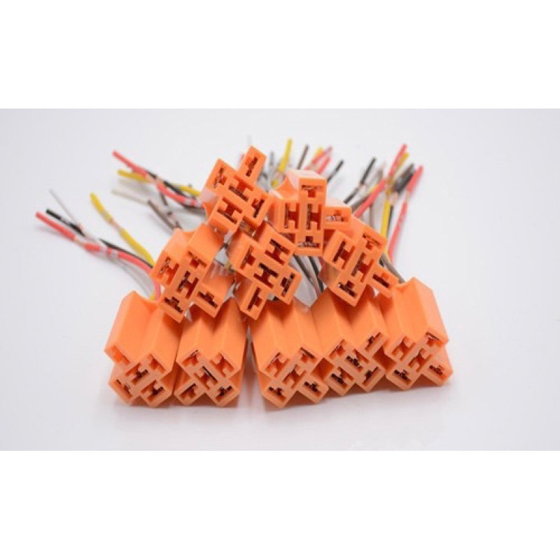 Rơ le, relay 4, 5 chân 12v 24v dòng điện 80a nhựa trong suốt