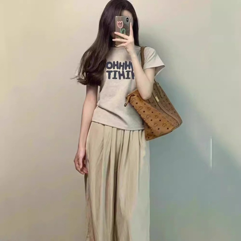 Áo thun cotton cổ tròn nguyên chất mùa hè Áo thun bó cơ bản Áo thun trẻ em siêu dễ thươngáo phông nữ | BigBuy360 - bigbuy360.vn