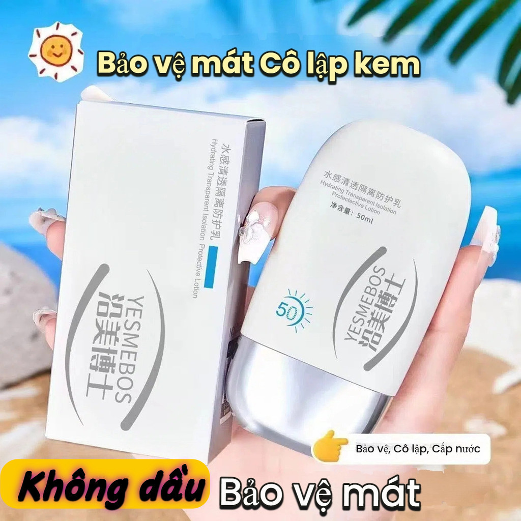 NICOR CREAM SPF50+ Kem chống nắng nâng tone  giúp dưỡng trắng da, Kem chống nắng kiềm dầu bã nhờn lâ