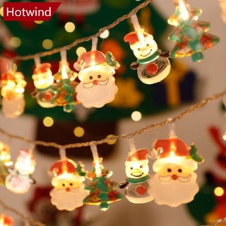 Hotwind Trang Trí Giáng Sinh Dây Đèn LED Bông Tuyết Người Tuyết Ông Già Noel Cây Giáng Sinh Dây Đèn Giáng Sinh Cây Trang Trí Cho Gia Đình B1J9