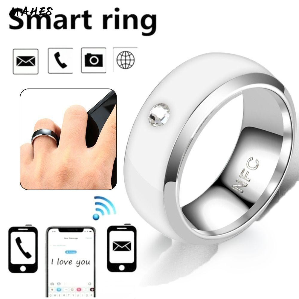 MAHES Nhẫn thông minh NFC, Nhẫn kỹ thuật số ngón tay có thể đeo bằng thép không gỉ, Nhẫn đeo ngón ta