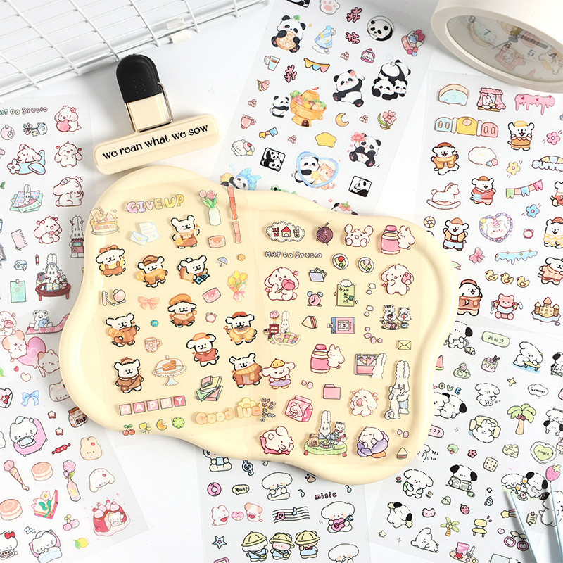 Hình dán sticker hoạt hình dễ thương cho sổ tay DIY hình dán cute giá rẻ hình dán mini hình dán stic