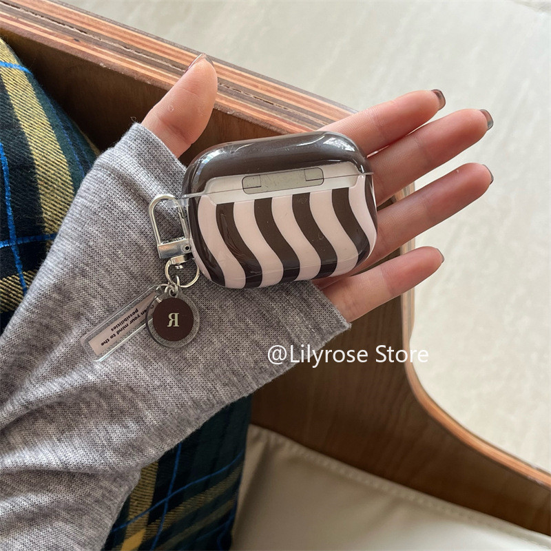 Ốp lưng AirPods 4 [2024] AirPods Pro2 Pro 3 2 1 Apple Wireless EarPods Protector Brown Wave