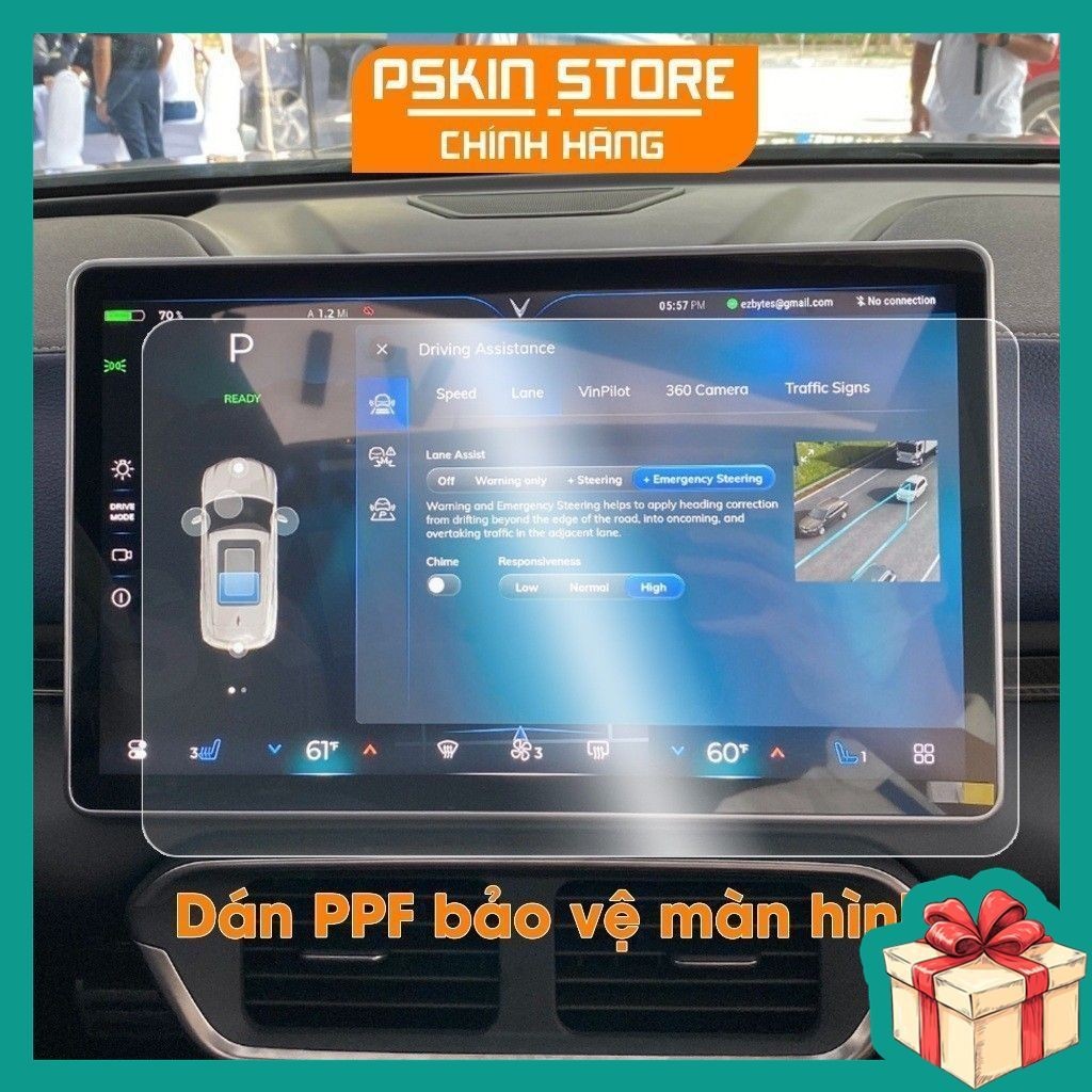 Dán cường lực dẻo màn hình Vinfast VF3, VF4, VF5, VF7, VF8, VF9, VFE34, Limo Green, Nerio Green, Her