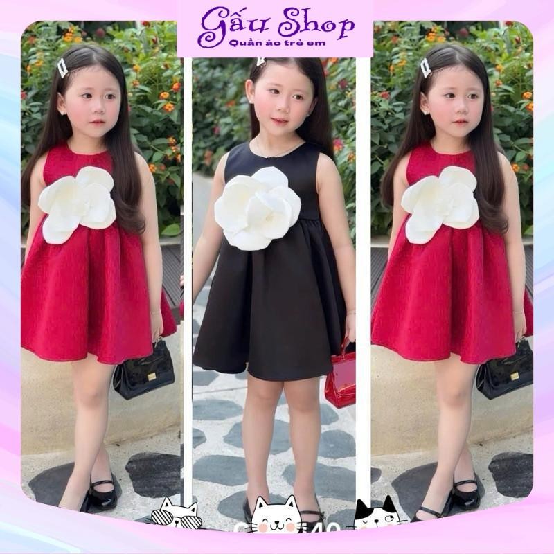 Xả B140 - Váy đầm bé gái, Váy công chúa hoa bản to cho bé gái