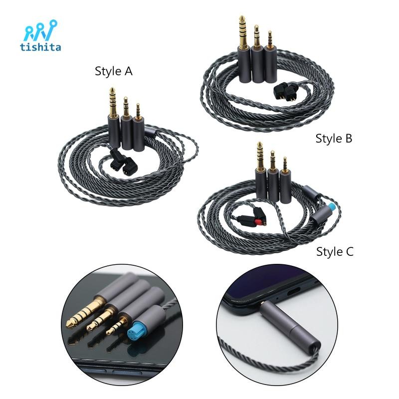 Tishita 120cm Thay Thế 3 Trong 1 Tai Nghe Cáp 2.5mm, 3.5mm, 4.4mm Giao Diện Dây Âm Thanh Cho IE40Pro
