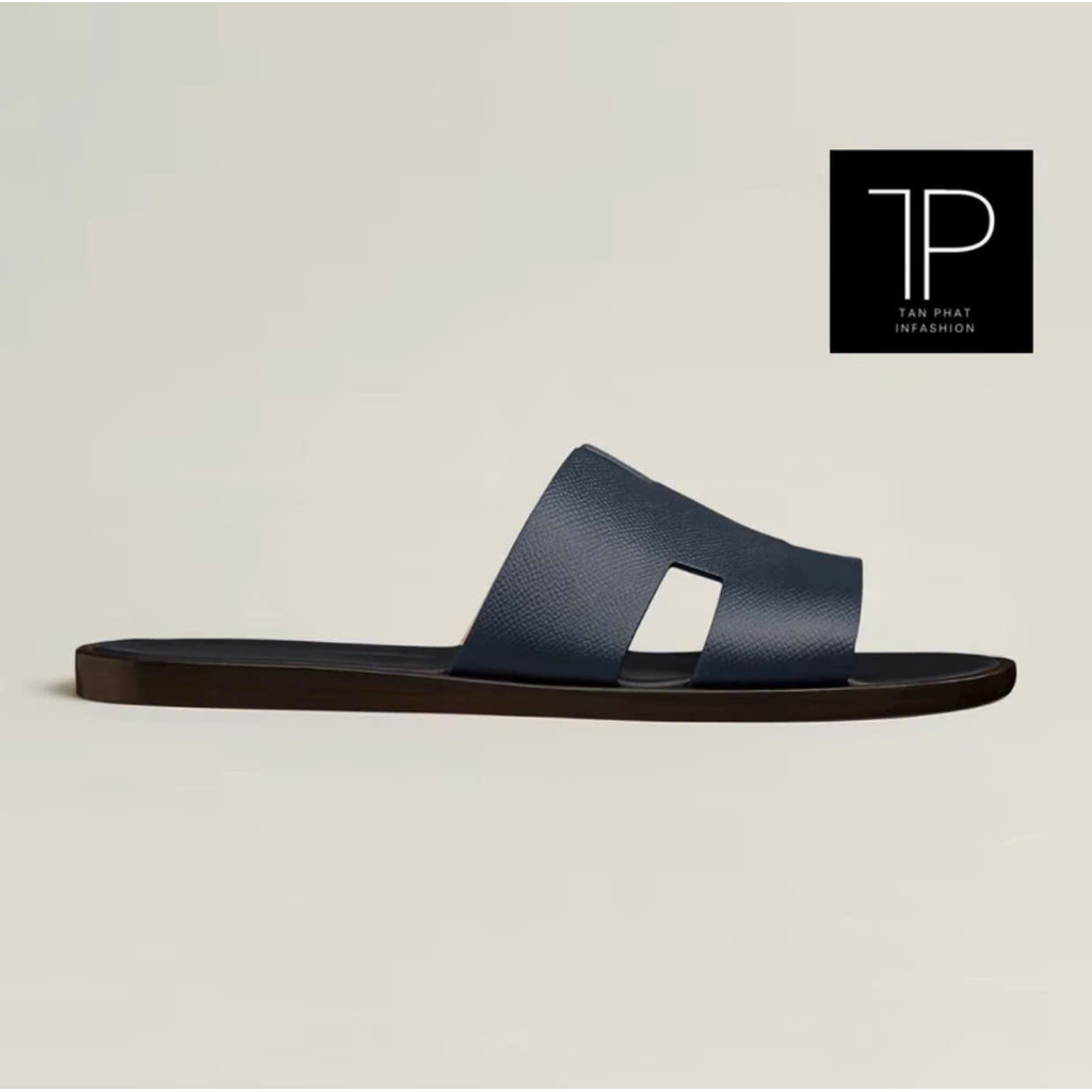 Dép HM Xanh Navy ,Dép Her.mec Xanh Navy Bản Cao Cấp Full Box + Full Phụ Kiện - Tấn Phát Fashion