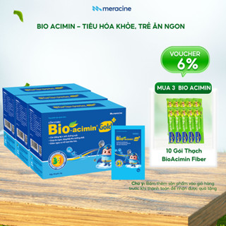Combo 3 hộp Cốm vi sinh Bio acimin Gold hỗ trợ trẻ ăn ngon tự nhiên bổ sung vi chất và các amin thiết yếu hộp 30 gói