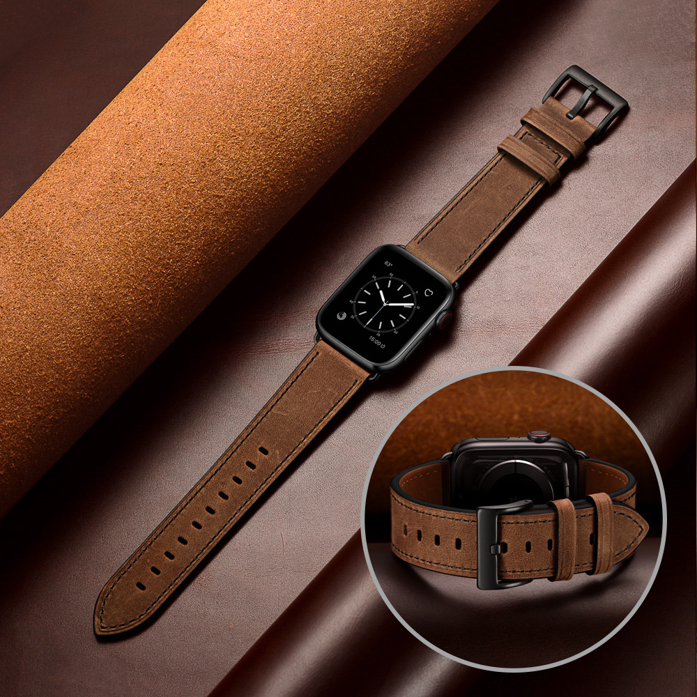 Dây Đeo Bằng Da Thật Dành Cho Đồng Hồ Thông Minh Apple Watch Series 10 9 8 7 SE 49mm 42/46mm 44/45mm