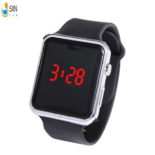 Đồng hồ vuông dễ thương dành cho sinh viên Đồng hồ LED chống nước Đồng hồ mặt số hình vuông