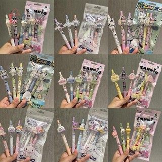 Shngki 3 Cái / bộ Kawaii Sanrio Hello Kitty Cinnamoroll Kuromi 0.5 Mm Bút Gel Dễ Thương Wrig Bút Hoạt Hình Học Sinh Văn Phòng Phẩm Đồ Dùng Quà Tặng MNS