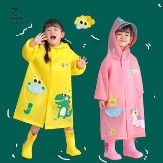 Áo mưa trẻ em Ztoyl có vành lớn Poncho chống thấm nước và thân thiện với môi trường cho trẻ em có túi đi học Dụng cụ đi mưa IR
