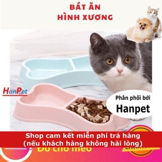 Bát Đôi Đựng Thức Ăn Cho Chó mèo Hình Khúc Xương Dễ Thương