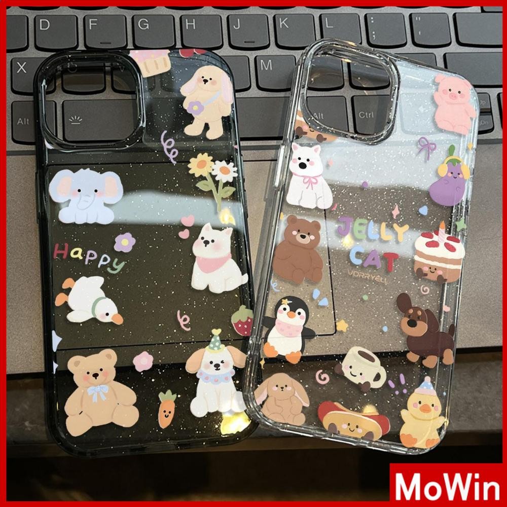 Movin - Ốp lưng iPhone 16 Pro Max iPhone 11 siêu sáng lấp lánh trong suốt TPU mềm Những con vật nhỏ xinh dễ thương Compatible iPhone15 Pro max 14 13 12 Pro max XS XR 7 Plus 8 Plus