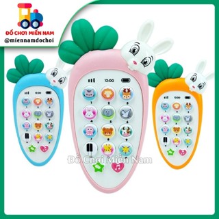   Hàng Chuẩn - Tặng pin  Vỉ đồ chơi điện thoại thỏ cà rốt vui nhộn dành cho bé Đồ chơi Thông minh cảm nhận âm thanh 