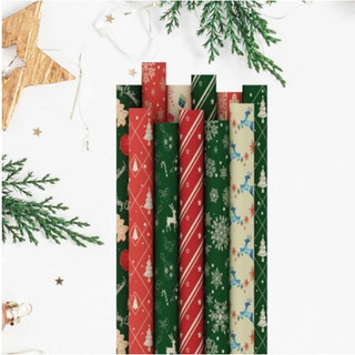 Giấy Gói Quà Giáng Sinh gói hộp quà trang trí NOEL Chất Liệu Kraft dày Nhiều Họa Tiết - In Sắc Nét khổ 50x70cm