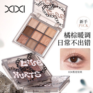  Xixi Bảng Phấn Mắt Chín Màu Bơ Cam Nâu Ngọc Trai Mờ Lấp Lánh Phấn Mắt Sáng Bóng Mắt Lâu Dài Trang Điểm Mắt 