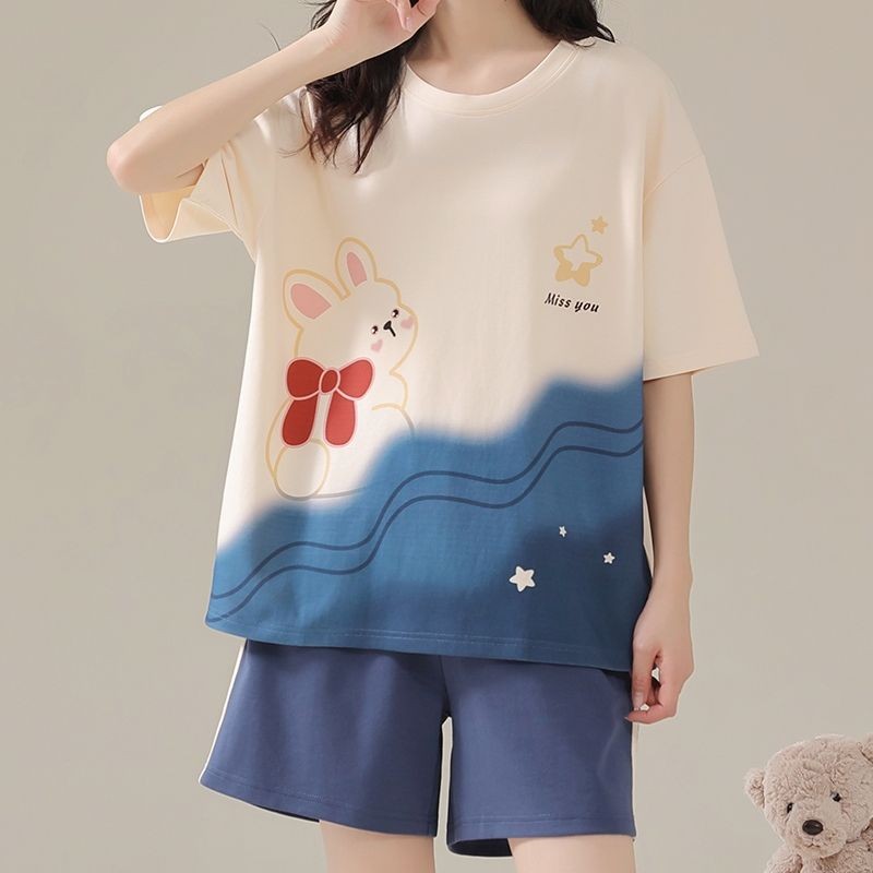 Bộ đồ ngủ cao cấp 100% cotton nguyên chất dành cho nữ, mỏng 100% cotton 100%