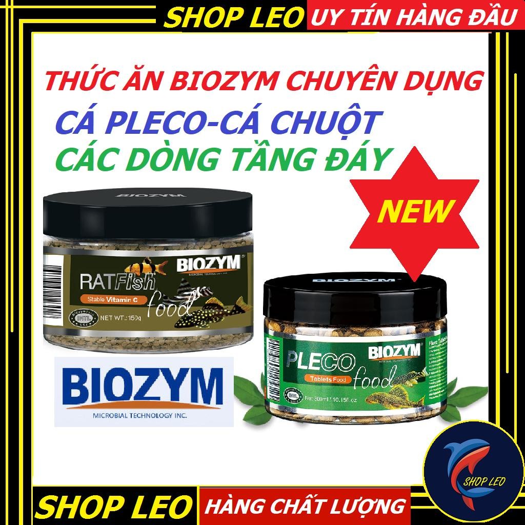 Thức ăn cá Pleco-cá chuột và các dòng cá tầng đáy BIOZYM - cám Biozym cho pleco và cá chuột - shople