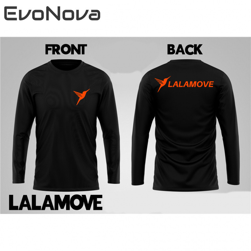 Áo thun dài tay LALAMOVE dành cho công nhân giao hàng Thoáng khí Ẩm bấc Nhân viên giao hàng Nhanh kh