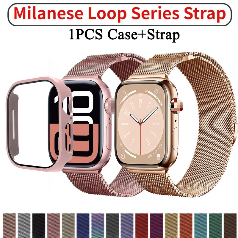 Dây đeo vòng Milanese + Vỏ bọc cho Apple IWatch Series 10 42mm / 46mm Vỏ vòng tay dây đeo cho IWatch