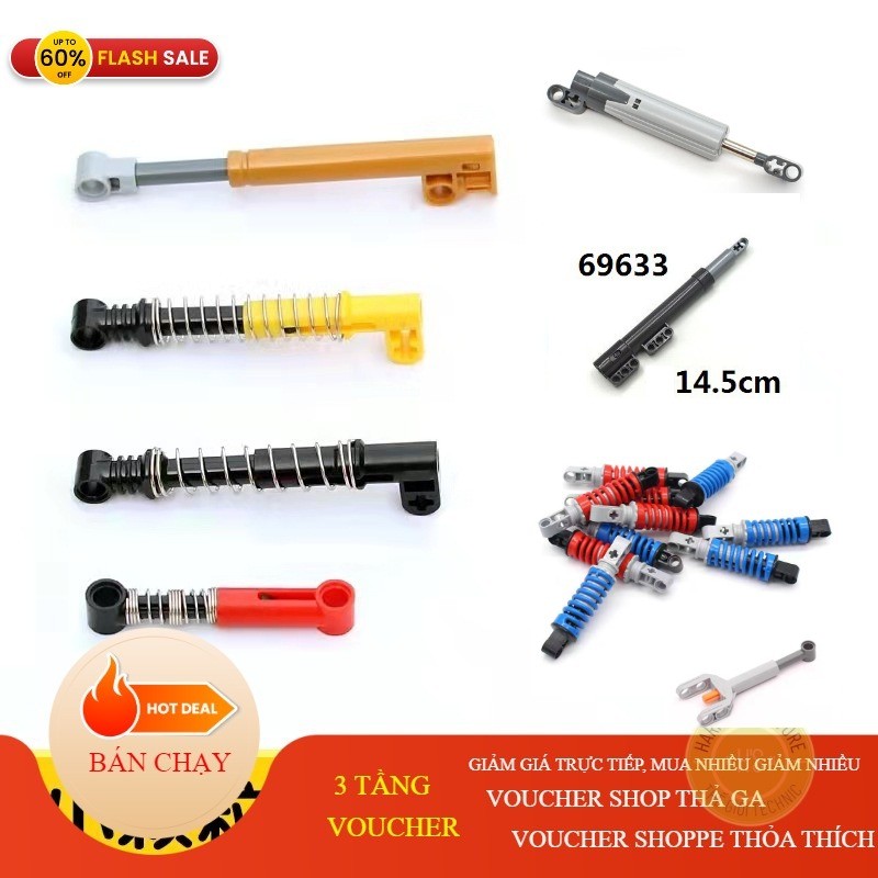 2 Miếng phụ kiện lò xo giảm sốc - Phụ Kiện technic MOC part 76537 2909C03 61927 40918 61904 92693 79