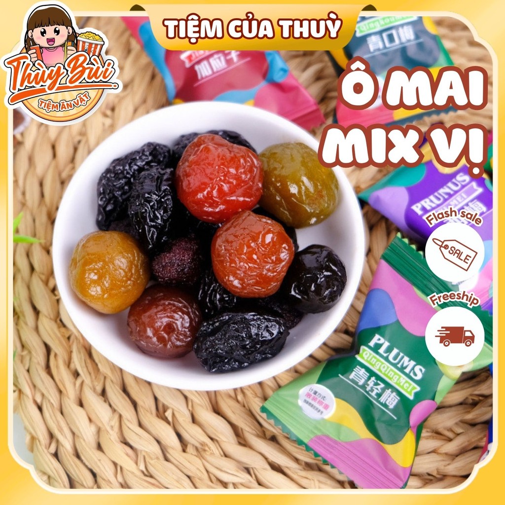 Ô Mai Mix Vị Nội Địa Trung, Ô Mai Colorful Plum Mix Vị HN, Ô Mai Xí Muội, Tiệm Ăn Vặt Thuỳ Bùi