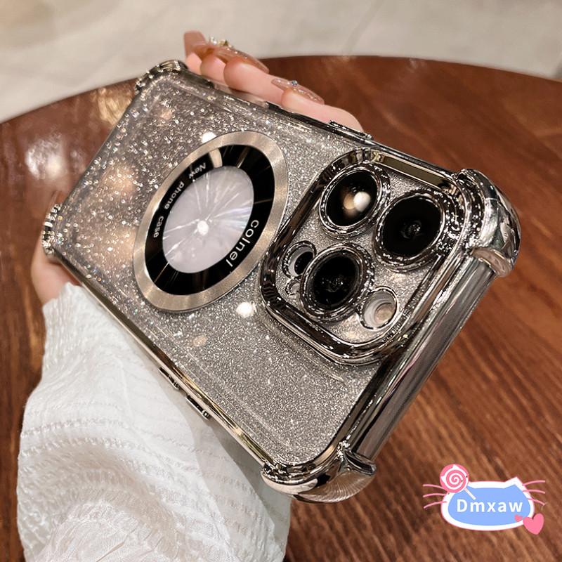 Vỏ lấp lánh sạc không dây cho iQOO 15 Neo 11 10 Pro Plus Z10 Turbo Pro iQOO15 iQOOeo11 Bling Vỏ mềm 