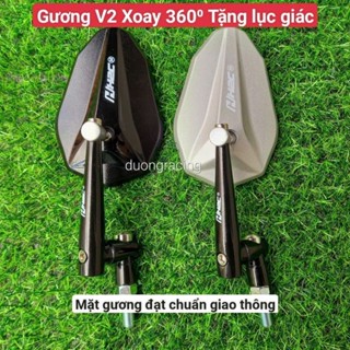 Gương xe máy kính chiếu hậu H2c chân xoay 306 độ đạt chuẩn giao thông Mẫu F70 - F78 - caoduongracing phụ tùng xe máy