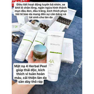 [Xá.ch] Mặt nạ tẩy da chết sạch sâu peel da loại bỏ mụn cám đầu đen Christina herbal peel 4A mask