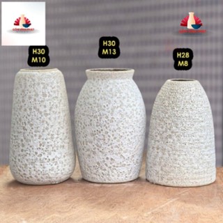 Bình cắm hoa men Atlantic trắng đẹp Bát Tràng decor, hàng loại 1, thủ công tinh xảo, trang trí không gian sang trọng.