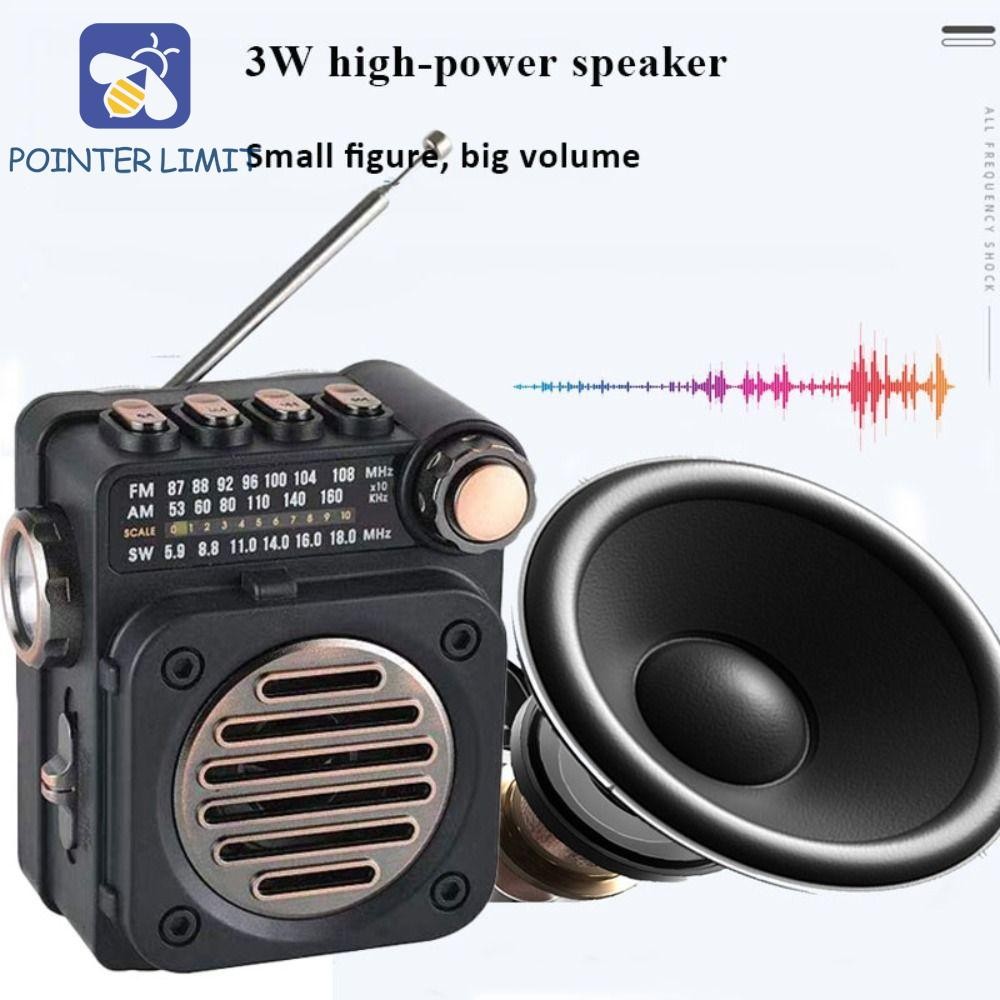 POTER LIMIT Pocket Mini Radio FM AM SW Chạy bộ đa chức năng