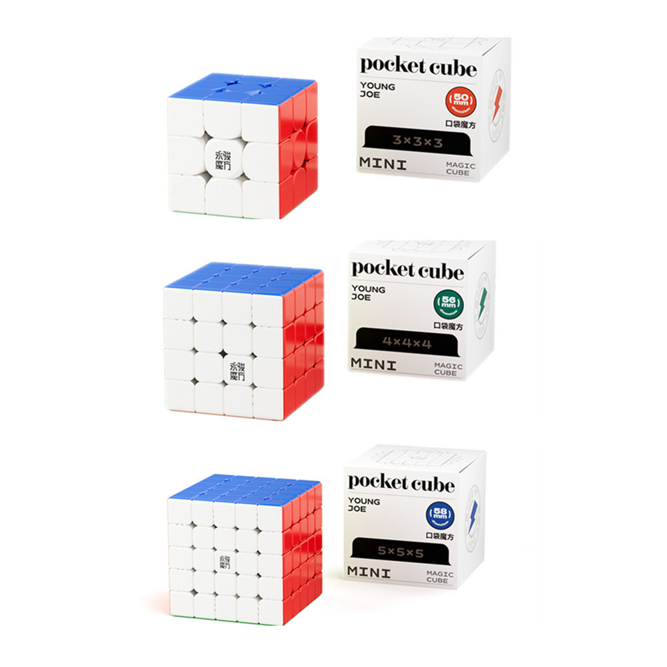 YongJun MINI POCKET CUBE 3x3 4x4 5x5 Magnetic Magic Cube Speed Cube YJ Magnetic Cubes Toys For Kids 