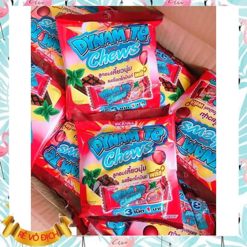 Kẹo Socola 3 Viên Dynamite Chews, hàng nội địa Thái Lan
