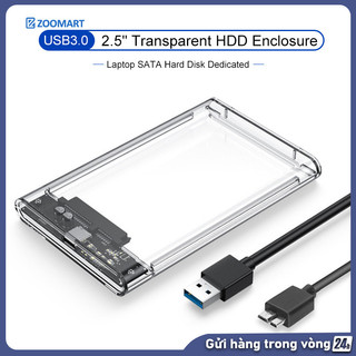  Mới USB C Loại C 3.0   2.0 HDD Vỏ 2.5 inch SATA SSD Ổ Cứng Hỗ Trợ 6TB Trong Suốt Di Động Ngoài HDD 
